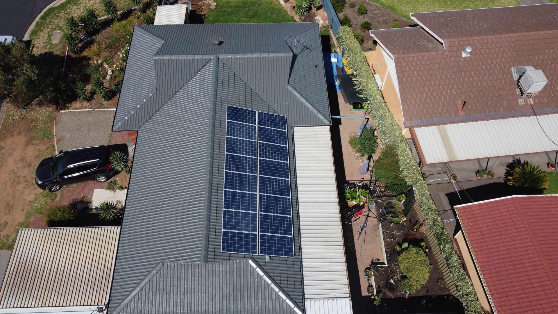 Roof Restoration Drone Shot